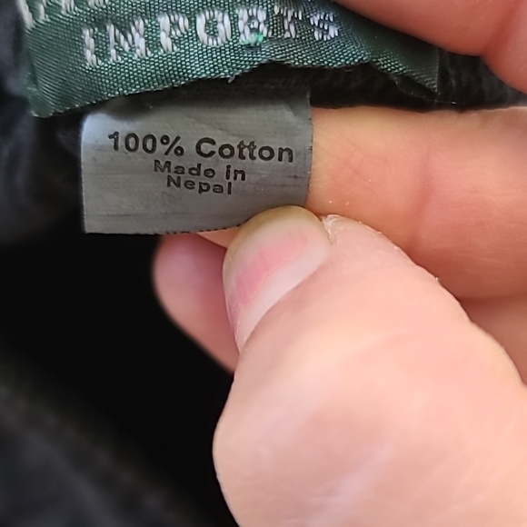 Black Wide-Leg Tiered Pants with Drawstring - Picture 6 of 6